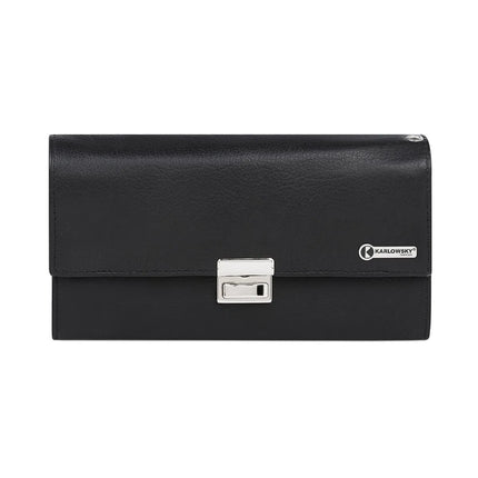 KARLOWSKY | Waiter Wallet – Leather - Black - 18.2 × 12 cm - 6 Note Pockets