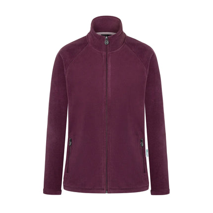 KARLOWSKY | Women's Workwear Fleece Jacket Warm‑Up – Aubergine - XL - Recycled Polyester