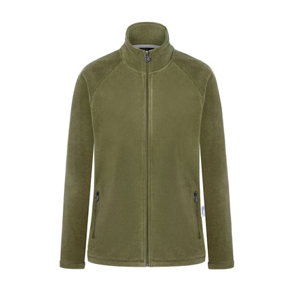 KARLOWSKY | Women's Workwear Fleece Jacket Warm‑Up – Moss Green - XL - Recycled Polyester