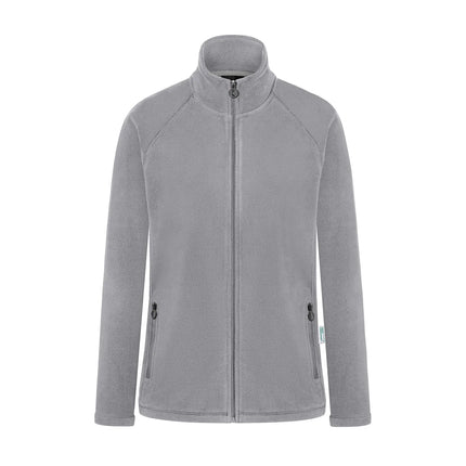 KARLOWSKY | Women's Workwear Fleece Jacket Warm‑Up – Platinum Grey - M - Recycled Polyester
