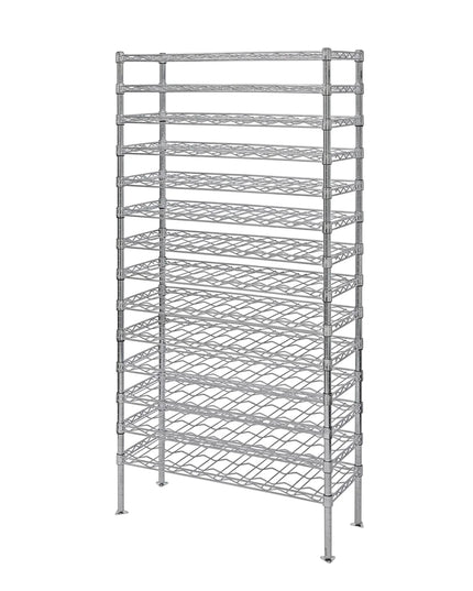 Kệ Để Rượu Vang Quantum Food Service Cao 218.4 cm Sức Chứa 153 Chai, Mạ Crom (WR86-1436WSC)