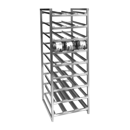 Kệ Đựng Hộp Đồ Hộp Cố Định Channel CSR-9 Cao 193 cm, Sức Chứa (162) Hộp #10, Nạp Phía Trước