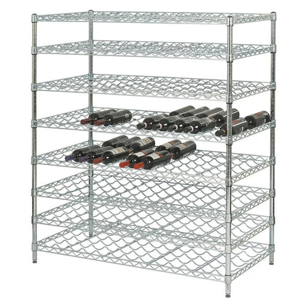 Kệ Đựng Rượu Vang Focus FDWSK4863CH Cao 160 cm Sức Chứa 240 Chai, Mạ Crôm