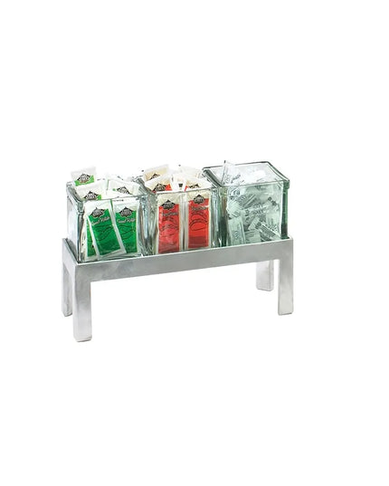 Kệ Hũ Gia Vị Cà Phê/Trà Cal-Mil 1560-4 Hình Chữ Nhật 3 Ngăn - Trong Suốt/Bạc