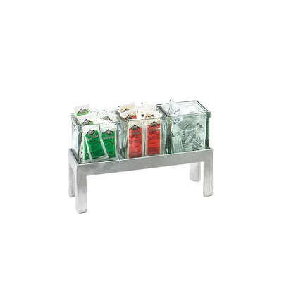 Kệ Hũ Gia Vị Cà Phê/Trà Cal-Mil 1560-4 Hình Chữ Nhật 3 Ngăn - Trong Suốt/Bạc