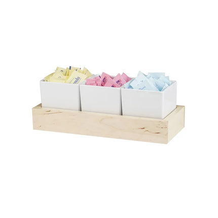 Kệ Hũ Gia Vị Cà Phê/Trà Cal-Mil 22376-3-71 Hình Chữ Nhật 3 Ngăn - Trắng/Be