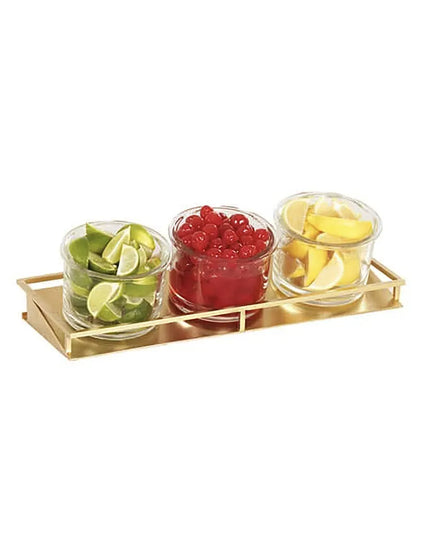 Kệ Hũ Gia Vị Cà Phê/Trà Cal-Mil 22621-4-116 Hình Chữ Nhật 3 Ngăn - Trong Suốt/Vàng