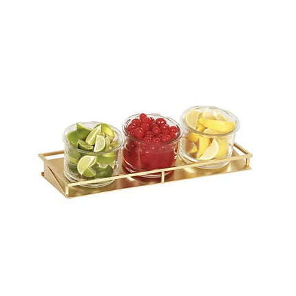 Kệ Hũ Gia Vị Cà Phê/Trà Cal-Mil 22621-4-116 Hình Chữ Nhật 3 Ngăn - Trong Suốt/Vàng
