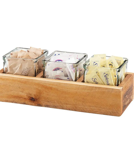 Kệ Hũ Gia Vị Cà Phê/Trà Cal-Mil 3406-3 Hình Chữ Nhật 3 Ngăn - Trong/Nâu