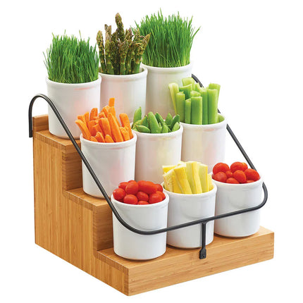 Kệ Hũ Gia Vị Cà Phê/Trà Cal-Mil 3638-60 Hình Chữ Nhật 9 Ngăn - Trong/Nâu