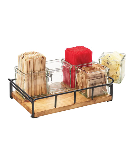 Kệ Hũ Gia Vị Cà Phê/Trà Cal-Mil 3713-99 Hình Chữ Nhật 6 Ngăn - Trong Suốt/Be