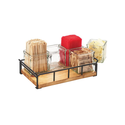 Kệ Hũ Gia Vị Cà Phê/Trà Cal-Mil 3713-99 Hình Chữ Nhật 6 Ngăn - Trong Suốt/Be