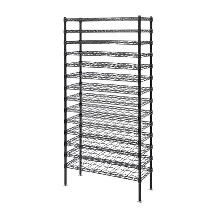 Kệ Rượu Vang Công Nghiệp Quantum Food Service 188 cmH Sức Chứa 126 Chai Đen WR74-1436WSBK