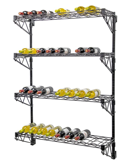Kệ Rượu Vang Công Nghiệp Quantum Food Service Sức Chứa 36 Chai Đen WC54-1436WBK-4