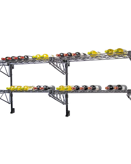 Kệ Rượu Vang Công Nghiệp Quantum Food Service Sức Chứa 48 Chai Đen WC34-1448WBK-4
