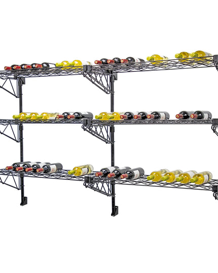 Kệ Rượu Vang Công Nghiệp Quantum Food Service Sức Chứa 54 Chai Đen WC34-1436WBK-6