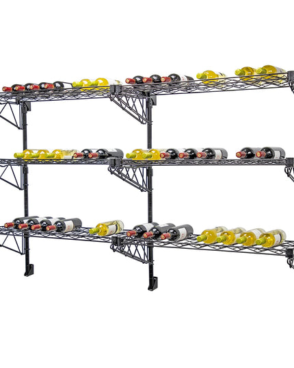 Kệ Rượu Vang Công Nghiệp Quantum Food Service Sức Chứa 72 Chai Đen WC34-1448WBK-6