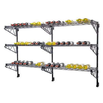 Kệ Rượu Vang Công Nghiệp Quantum Food Service Sức Chứa 72 Chai Đen WC34-1448WBK-6