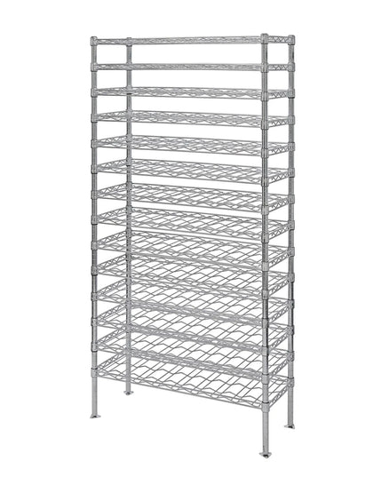Kệ Rượu Vang Quantum Food Service 188 cmH Sức Chứa 126 Chai, Mạ Crôm (WR74-1436WSC)