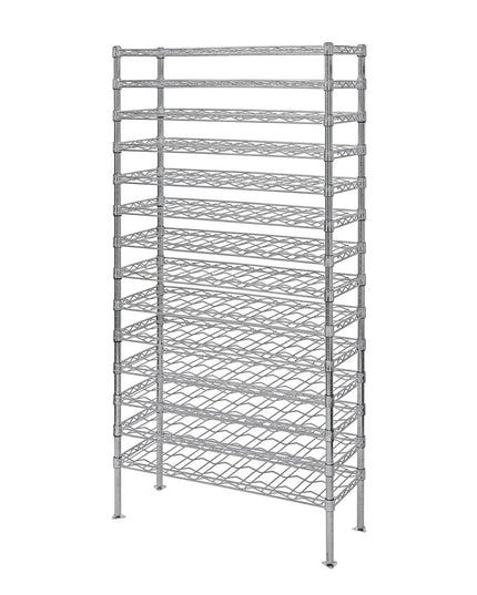 Kệ Rượu Vang Quantum Food Service 188 cmH Sức Chứa 168 Chai, Mạ Crôm (WR74-1448WSC)