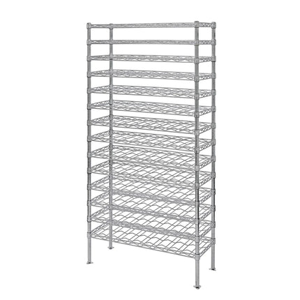 Kệ Rượu Vang Quantum Food Service Cao 218.4 cm Sức Chứa 204 Chai Màu Crôm WR86-1448WSC