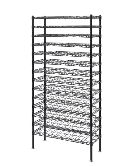 Kệ Rượu Vang Quantum Food Service Cao 218.4 cm Sức Chứa 204 Chai Màu Đen WR86-1448WSBK
