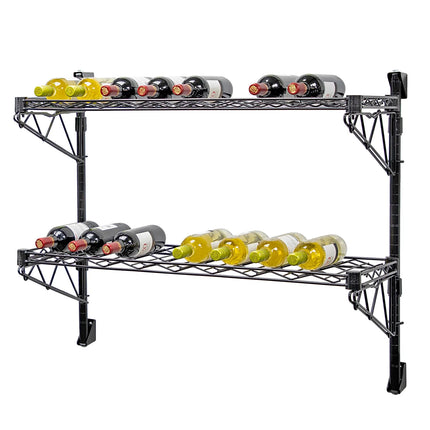 Kệ Rượu Vang Quantum Food Service Chứa 18 Chai Màu Đen WC34-1436WBK-2