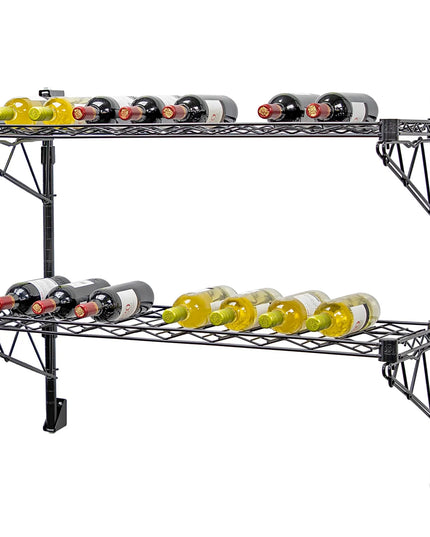 Kệ Rượu Vang Quantum Food Service Chứa 24 Chai Màu Đen WC14-1448WBK-2
