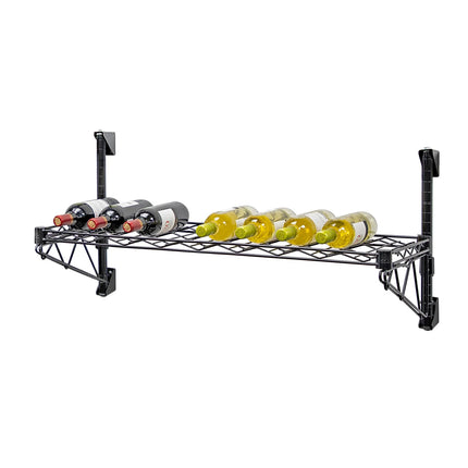Kệ Rượu Vang Quantum Food Service Chứa 9 Chai Màu Đen WC14-1436WBK
