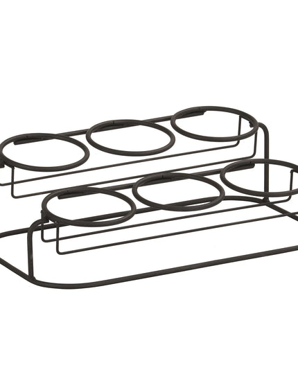 Kệ Trưng Bày Hũ Cà Phê/Trà 6 Ngăn Chữ Nhật Cal-Mil 22601-16-13 - Trong Suốt/Đen