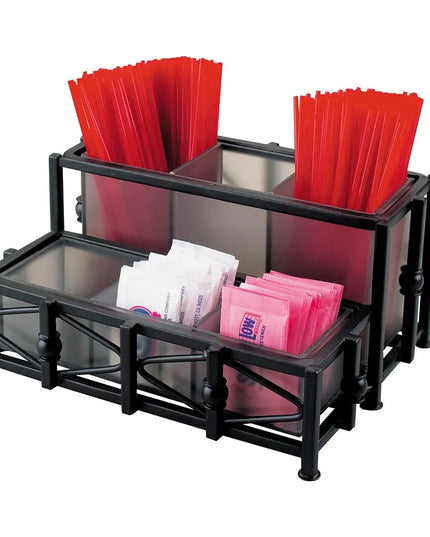 Kệ Trưng Bày Hũ Gia Vị Cà Phê/Trà Cal-Mil 1252 6 Ngăn Chữ Nhật - Trong Suốt/Đen