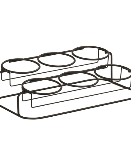 Kệ Trưng Bày Hũ Gia Vị Cà Phê/Trà Cal-Mil 22601-32-13 6 Ngăn Chữ Nhật - Trong Suốt/Đen