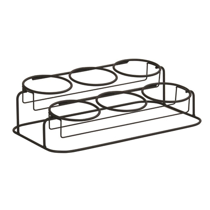 Kệ Trưng Bày Hũ Gia Vị Cà Phê/Trà Cal-Mil 22601-32-13 6 Ngăn Chữ Nhật - Trong Suốt/Đen