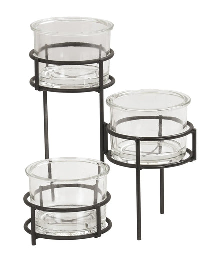 Kệ Trưng Bày Hũ Gia Vị Cà Phê/Trà Cal-Mil 22604-32-13 3 Ngăn - Trong Suốt/Đen