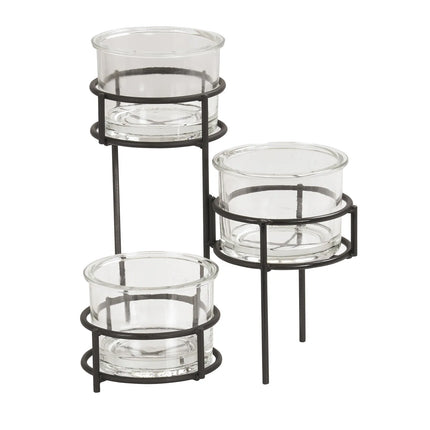 Kệ Trưng Bày Hũ Gia Vị Cà Phê/Trà Cal-Mil 22604-32-13 3 Ngăn - Trong Suốt/Đen