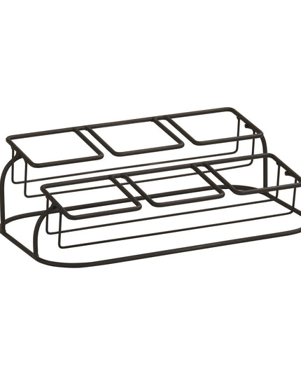 Kệ Trưng Bày Hũ Gia Vị Cà Phê/Trà Cal-Mil 22802-6-13 6 Ngăn Chữ Nhật - Trong Suốt/Đen