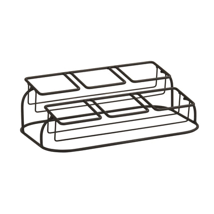 Kệ Trưng Bày Hũ Gia Vị Cà Phê/Trà Cal-Mil 22802-6-13 6 Ngăn Chữ Nhật - Trong Suốt/Đen
