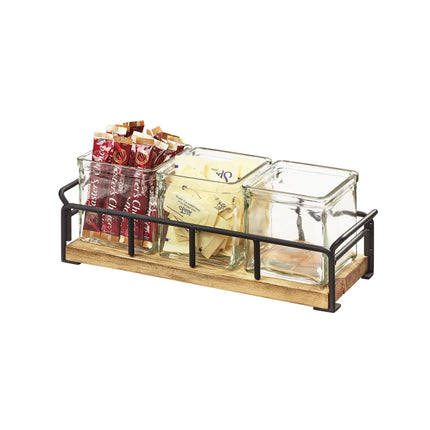 Kệ Trưng Bày Hũ Gia Vị Cà Phê/Trà Cal-Mil 3714-99 3 Ngăn Chữ Nhật - Trong Suốt/Be