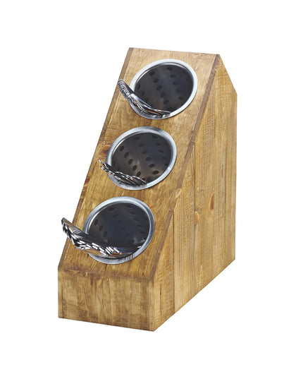 Kệ Trưng Bày Ống 3 Ngăn Cal-Mil 3423-3-99 38.1 cm, Gỗ Tái Chế
