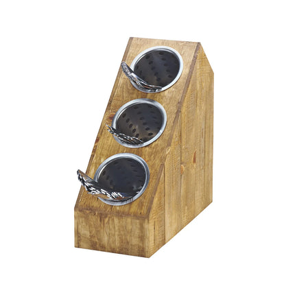 Kệ Trưng Bày Ống 3 Ngăn Cal-Mil 3423-3-99 38.1 cm, Gỗ Tái Chế