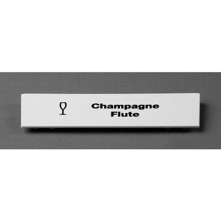 Kẹp Nhận Dạng Extender Gắn Nhanh Cambro CECCF15240 cmLy Champagne Flute" Cho Tất Cả Camrack - 12.7 cm x 4 cm, Trắng