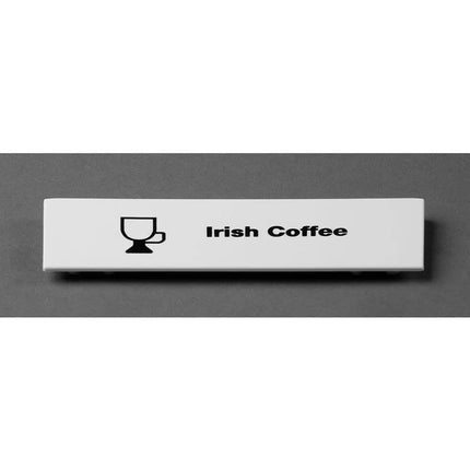 Kẹp Nhận Dạng Extender Gắn Nhanh Cambro CECIC15240 cmLy Irish Coffee" Cho Tất Cả Camrack - 12.7 cm x 4 cm, Trắng