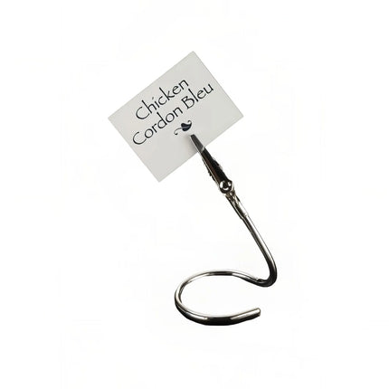 Kẹp Thẻ Kẹp Cá Sấu American Metalcraft SAC40 10.2 cm, Đế Xoắn Ốc, Chrome