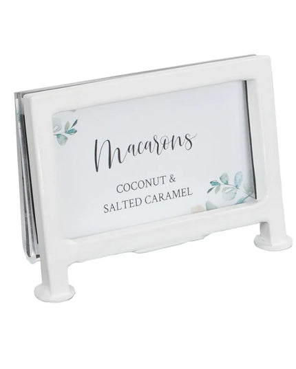 Kẹp Thực Đơn Để Bàn Cal-Mil 1262-15 8.9 cm x 5.1 cm Acrylic Khung Sắt Trắng