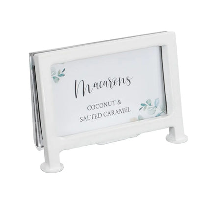 Kẹp Thực Đơn Để Bàn Cal-Mil 1262-15 8.9 cm x 5.1 cm Acrylic Khung Sắt Trắng