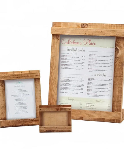 Kẹp Thực Đơn Để Bàn Cal-Mil 3483-23-99 8.9 x 5.1 cm Gỗ Tái Chế