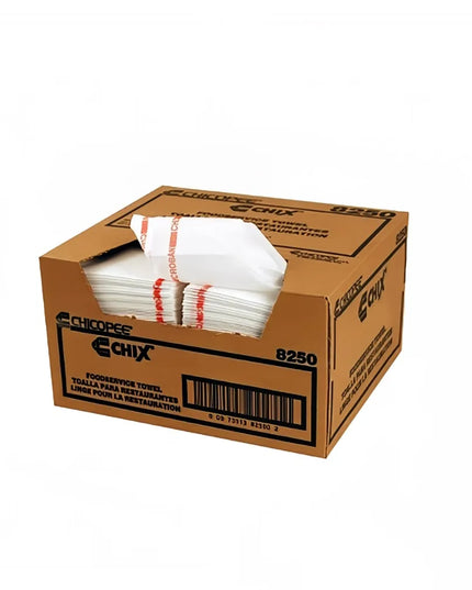 Khăn Bếp Chicopee Chix® 8250 Sợi Tổng Hợp Sọc Đỏ 61 cm x 33 cm