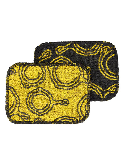 Khăn Cọ Bếp Cotton Đen Vàng Lodge AESCRUB 16.5 x 11.5 cm