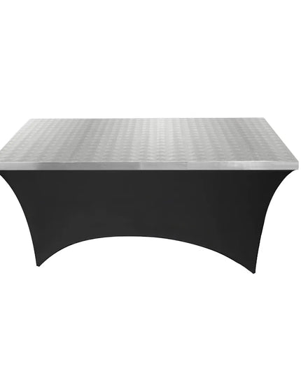 Khăn Trải Bàn Hình Chữ Nhật Tablecraft CW22237CSS 244.8 cm x 77.2 cm x 7 cm, Thép Không Gỉ 20 Gauge, Bề Mặt Xoáy Tròn