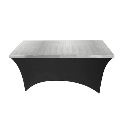 Khăn Trải Bàn Hình Chữ Nhật Tablecraft CW22237CSS 244.8 cm x 77.2 cm x 7 cm, Thép Không Gỉ 20 Gauge, Bề Mặt Xoáy Tròn